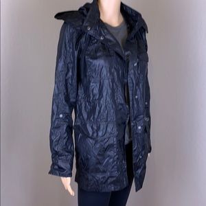 Hurley Black Snap-Front Jacket W/Removable Hood